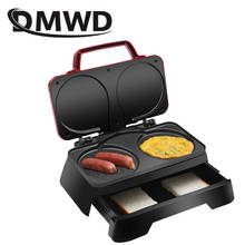 Dmwd-máquina de fazer waffles elétrica, muffins e bolo dorayaki, 3 em 1, para uso doméstico, ovos fritos, torradeira, crepe, ue, eua 2024 - compre barato