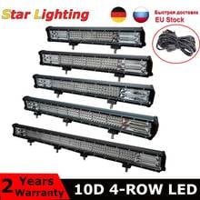 10D Quad Row 7 20 23 28 36 inch Led Light Bar 12V 24V Led Bar Combo Spot Flood Driving Light for 4x4 ATV Trucks Tractor Boat 2024 - buy cheap