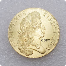 United Kingdom William III 1701 gold five guineas Copy Coin 2024 - buy cheap