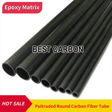Free shiping OD14mm to 16mm , 500mm length Round Pultruded Carbon Fiber Tube, CFK Rohre , carbon fibre pole 2024 - buy cheap