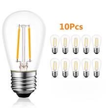 Bombillas LED Edison S14 E27 2W 4W, blanco cálido 2700K, impermeables, gran cadena de luces de grado comercial para exteriores, 10 Uds. 2024 - compra barato