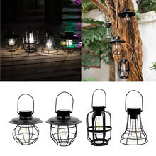 Solar Lantern Lamp Hanging Metal Outdoor Lights with Bulb for Yard Backyard Hanging Solar Lights Outdoor Lanterns Cemetery 2024 - buy cheap