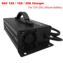 Cargador de litio de 1200W, 72V, 12A, 84V, 15A, 20A, cargador rápido para 72V, 20S, li-ion, motocicleta, carrito de Golf, carretilla elevadora, paquete de batería 2024 - compra barato