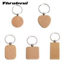100 Blank Wooden Wooden Keychain Diy Wooden Keychain Key Tag Anti-Lost Wood Accessories Gift (Mixed) 2024 - buy cheap