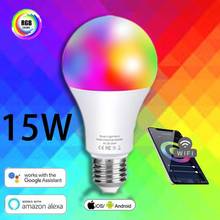 Smart wifi Bulb LED Bulb Works With Alexa Google Assistant Dimmable Lamp E27/B22 10W RGB Party Light Or IR Remote Coontrol Lampa 2024 - buy cheap