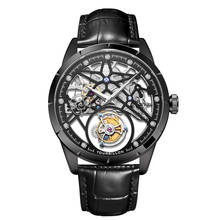 Tourbillon relógio automático mecânico oco see-through dial tourbillon relógio de pulso nova marca de luxo tough guy piloto relógios masculino 2024 - compre barato