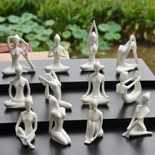 12x Ceramic Yoga Figure Ornament Statue Sculpture for Home Hotel Shop Table Cabinet Decoration 2024 - buy cheap