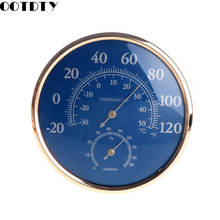Large Round Thermometer Hygrometer Temperature Humidity Monitor Meter Gauge Blue 2024 - buy cheap