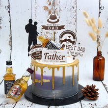 Лучший шляпа-торт ко дню рождения для малышей с оригинальными усами, Father's Day торт шляпа папа день рождения торт украшения 2024 - купить недорого