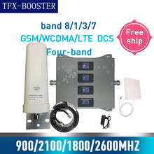 TFX-BOOSTER 900/1800/2100/2600mhz Cell Phone Booster Four-Band Mobile Signal Amplifier 2G 3G 4G LTE Cellular Repeater GSM DCS 2024 - buy cheap