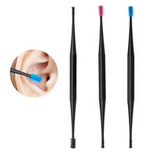 Soft Silicone Ear Pick Double-end Earpick Ear Wax Curette Remover Ear Cleaner Spoon Spiral Ear Clean Tool Spiral Design Dropship 2024 - buy cheap