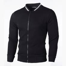 Pure Color Casual Men's Cardigan Sweatshirt Stand Collar Slim Fit Sweatshirt Men's Long Sleeve Zip Knit Cardigan Sweatshirt 2024 - buy cheap