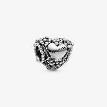 Openwork Flower Heart Mommy Charm Fits Pandora Bracelet Argent 925 Sterling Silver Metal Beads for Jewelry Making Bijoux Femme 2024 - buy cheap