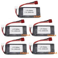 Batería Lipo de 1-5 uds., 7,4 V, 2000mah, cargador para XINLEHONG 9125, Control remoto, juguetes, piezas de repuesto para coche, batería 9125 XLH 7,4 V 1600mah 2024 - compra barato