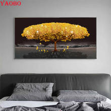 5d pintura diamante bordado moderno preto ouro dinheiro árvore 3d diy artesanal, 5d strass bordado, decoração da casa, ponto cruz, 2024 - compre barato