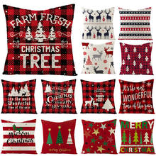 Christmas Tree Cushion Cover Merry Christmas Decorations For Home 2020 Cristmas Ornaments Gifts Navidad Noel Happy New Year 2021 2024 - buy cheap