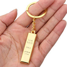 Fashion Metal Faux Ingot Bullion Keychain Key Chain Keyring Keyfob Women Handbag Charms Pendant Metal Key Rings Accessory S030 2024 - buy cheap