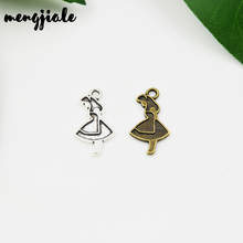 Mengjiales pingentes para meninas, jóias em liga de metal, produto novo, duas cores, 12x24mm 2024 - compre barato