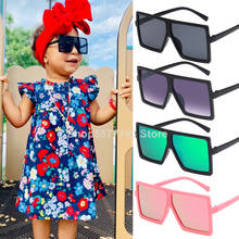 S414 Square Kids Sunglasses Girls Baby Boys Festival Punk Sunglasses UV400 Glasses Children Oculos De Sol Masculino 2024 - buy cheap