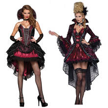 S-XXL Gothic anime vampire dress costume for women Halloween carnival Court Princess costumes Adult Party Cosplay girls witch 2024 - buy cheap
