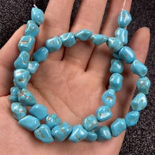 Irregular shape natural stone beads Blue Turquoises bracelet necklace jewelry for DIY jewelry birthday gifts size 9-13mm/14-18mm 2024 - buy cheap