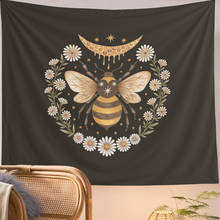 Honey Bee Daisy Tapestry Wall Hanging Floral Wall Tapestry Flower Hippie Tapestry Wall Carpets Psychedelic Drom Room Tapestry 2024 - buy cheap