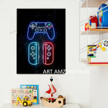 Game Poster Prints Hot Videogame controllers Kids Gift Anime Comic Wall Art Picture Prints Canvas Oil Painting Home Room Decor 2024 - buy cheap