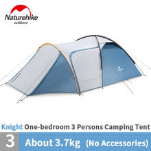 Naturehike one room one hall 3 person tent outdoor Extended Hall ultraviolet-proof self-driving camping tent rainproof tent 2024 - buy cheap