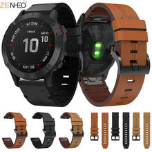 26mm Leather Watchband Strap for Garmin Fenix 6X/6X Pro/5X/5X Plus/3/3HR Smart Watch Band Quick Fit Replace Wrist Bracelet 2024 - buy cheap
