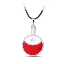 Fashion Anime Naruto Choker Necklace Uchiha Logo Pendant Necklaces Leaf Village Symbol Cosplay Necklace Jewelry Gift For Men 2024 - buy cheap