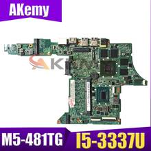 Akemy Laptop Motherboard For Acer Aspire M5-481TG I5-3337U Mainboard NBM3W11005 DA0Z09MBAH0 DDR3 2024 - buy cheap