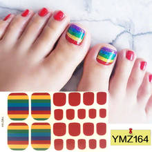 Lámina adhesiva de cobertura completa para uñas de los pies, pegatina de esmalte para manicura y pedicura, 1 YMZ159-166 2024 - compra barato