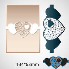 Metal Cutting Dies Love accessories greeting card New Scrapbook paper template Embossing DIY Paper Card Craft 134*63mm 2024 - buy cheap