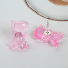1pair 23*13 mm Colorful Cartoon Resin Dinosaur Stud Earrings for Kids  Girls Teens Jewelry 2024 - buy cheap
