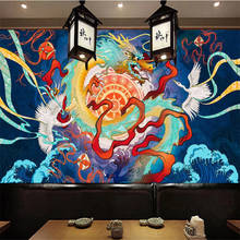 Papel de pared Retro Ukiyo japonés -e, papel de pared 3D para cocina, Sushi, restaurante, decoración Industrial, Mural de fondo, papel tapiz 3D 2024 - compra barato