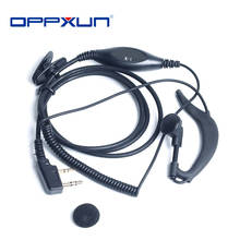 Oppxun-walkie-talkie con 2 pines, auricular PTT, micrófono, para BAOFENG UV5R, KENWOOD KPG TH TK, HYT 2024 - compra barato
