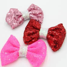 15pcs/lot 4" Glitter Messy Patchwork Sequin Bows for Headband Hair Bow WITHOUT Clips Valentine's Day Hairbows 2024 - buy cheap