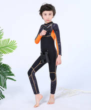 Traje de buceo de neopreno de cuerpo completo para niños, 2,5 MM, traje de baño para invierno, Pantalones de deporte de agua cálida para niños, ropa de caza y surf Anti-UV 2024 - compra barato