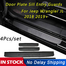 1 Set Door Plate Sill Entry Guards For Jeep Wrangler JL 2018 2019+ 4-Door Accessories Car Door Panels Car Styling 2024 - buy cheap