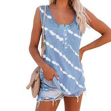 Summer Women Tank Tops Vest Shirt Soft Breathable Camis Round Neck Sleeveless Striped Vest Plus Size Tanks Tops 2024 - buy cheap