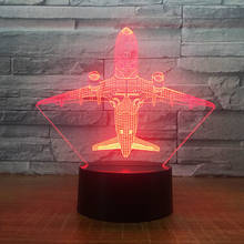 Aircraft 3D Led Home Decor 7 Color Changing Usb Table Lamp Usb Bedroom Bedside Light Fixture Air Plane Night Light Gifts 2024 - buy cheap