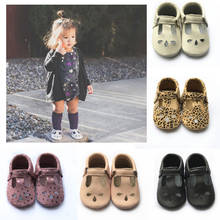 Sapatos de bebê em couro legítimo, mocassim com sola macia e antiderrapante para os primeiros passos, t-bar, casual para meninos e meninas, tamanhos 0-24 meses 2024 - compre barato