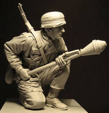 Kit de modelismo de figuras de resina, Unassambled 1/16, infantería antigua con lanzador (sin BASE), Kit de construcción de figuras de colección sin pintar 2024 - compra barato