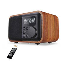 Wireless Wooden Portable Bluetooth Speaker Subwoofer with FM Radio Alarm Clock Caixa De Som Remote Control Altavoces Speaker 2024 - buy cheap