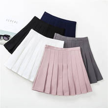 Faldas para niñas estilo coreano de algodón de cintura alta faldas plisadas niñas uniformes escolares 3-14 años estilo Preppy faldas para niños adolescentes 2024 - compra barato