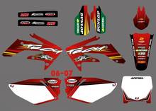 0369 Motorcycle Graphics & Background Decal Sticker Kits for Honda CRF250 CRF250R 2006 2007 CRF 250 250R CRF 250 R Customizable 2024 - buy cheap