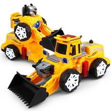 Electric Deformation Bulldozer Robot Cool Automatic Deform Light Music Car Kids Toys 2024 - buy cheap