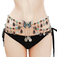 Fashion belly chain belt Waist Summer Beach Belly Chain Butterfly coin tassel Sexy Body Chain Women trendy Bohemia Body Jewelry 2024 - buy cheap