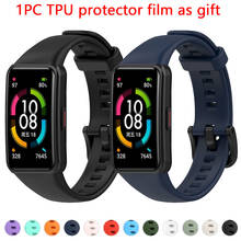 Watch Strap For Honor Band 6 Soft Silicone Sport Band Straps For Huawei Honor Band6 Smart Wristband Bracelet Replacement 2021 2024 - buy cheap