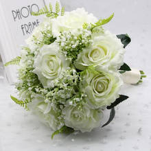 Букет невесты ручной работы, искусственный цветок, роза, свадебный цветок невесты 2024 - купить недорого